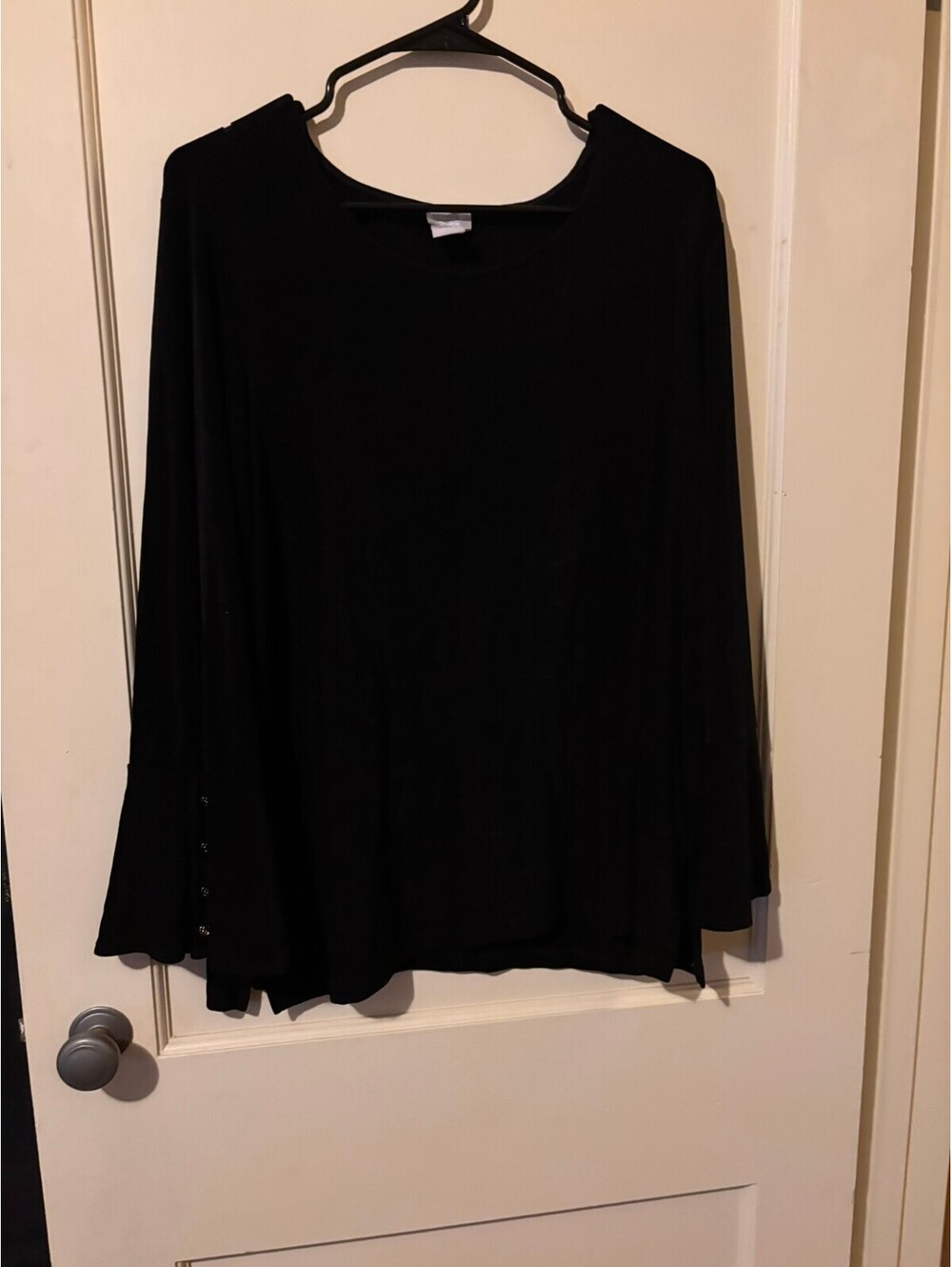 Chico's black long sleeve top XL